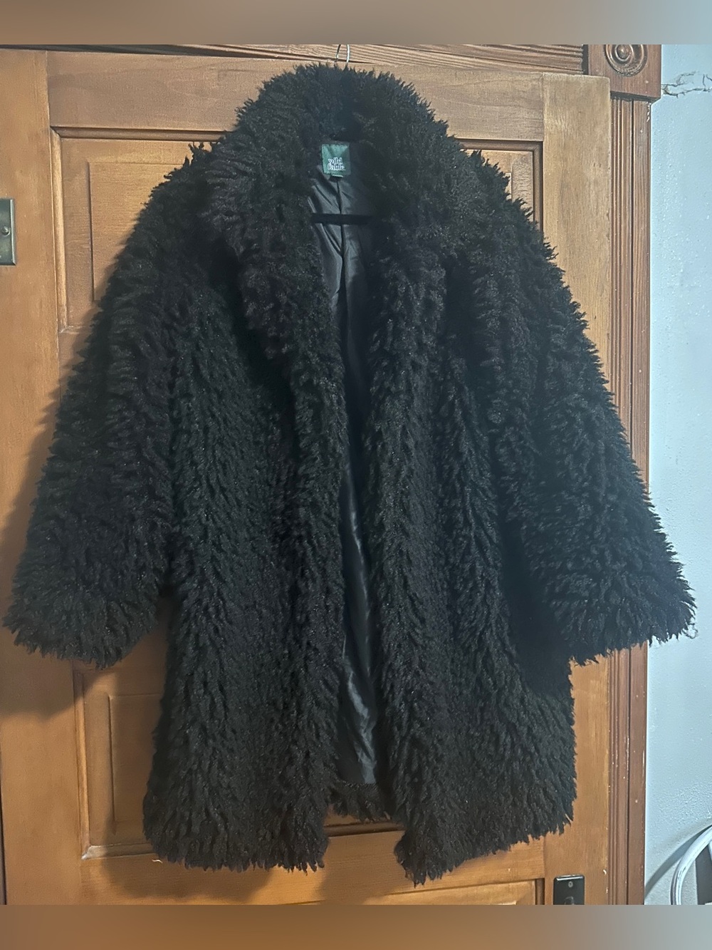 wild fable Black Plush Teddy Jacket! EUC, Sz XL!  Cozy, Bear style! Lined warm